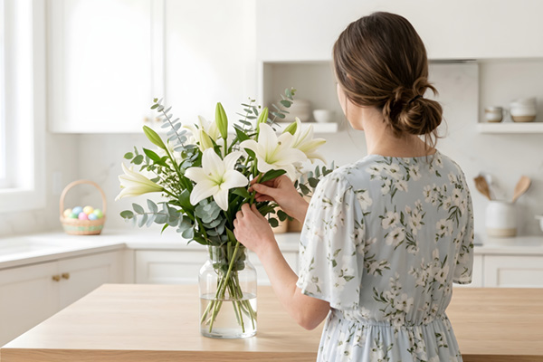Easter Lily Bouquet  farm-fresh from Olivieri's Flowers.