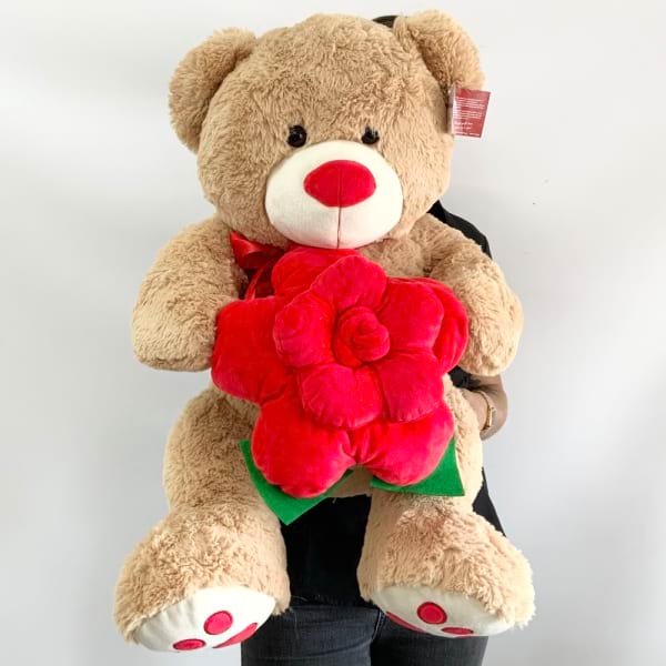 Bear with flower